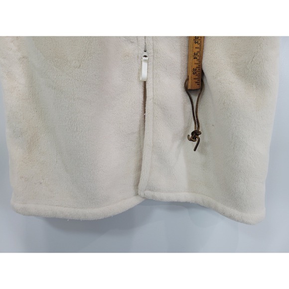 LLBean Fleece Robe House Coat Cozy Zip Up Sherpa Lined Cream Small P - Picture 10 of 10